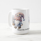 Personalized Cute Daisy Flower Gnome Women's コーヒーマグカップ (正面左)