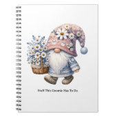 Personalized Cute Daisy Flower Gnome Women's ノートブック (正面)