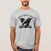 Personalized Cute Dog T-Shirt – Custom Text Pet  Tシャツ (正面)