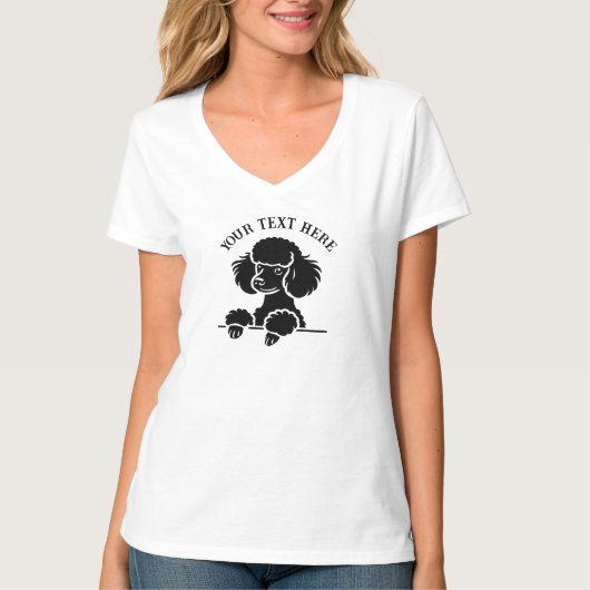Personalized Cute Dog T-Shirt – Custom Text Pet Tシャツ (正面)