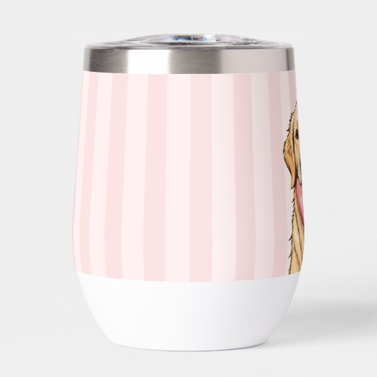 Personalized Cute Dog with Pink Heart (正面)