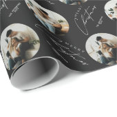 Personalized Cute Elegant Circle Photo Christmas ラッピングペーパー (ロールコーナー)