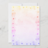 Personalized Cute Elephant Pink Baby Shower 招待状 (裏面)