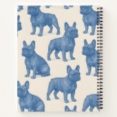 Personalized Cute French Bulldog ノートブック (裏面)