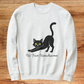 Personalized Cute Funny Black Cat Pet Lovers Ash スウェットシャツ