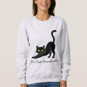 Personalized Cute Funny Black Cat Pet Lovers Ash スウェットシャツ (正面)