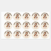Personalized Cute Ghost Halloween Name Stickers ラベル (シート)