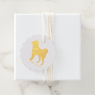 Personalized Cute Gold Shiba Inu Dog 柴犬 フェイバータグ