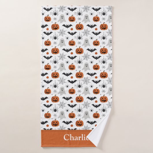 Personalized Cute Halloween バスタオル (バスタオル)