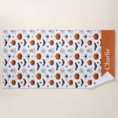 Personalized Cute Halloween ビーチタオル (正面)