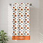 Personalized Cute Halloween ビーチタオル