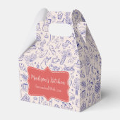 Personalized Cute Hand Drawn Food フェイバーボックス (正面サイド)