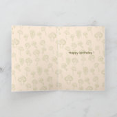 Personalized Cute Hedgehog Birthday Card カード (内部)