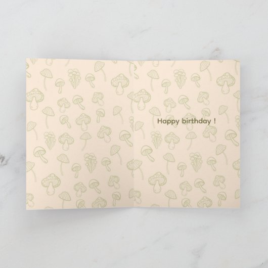 Personalized Cute Hedgehog Birthday Card カード (内部)