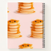 Personalized Cute Kawaii Pancake Stack with Syrup ノートブック (裏面)
