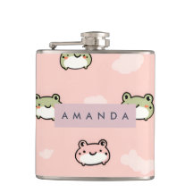 Personalized Cute Kawaii Pastel Frog Design Pink