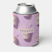 Personalized Cute Kawaii Pastel Smoothie Cup Faces 缶クーラー (缶裏面)