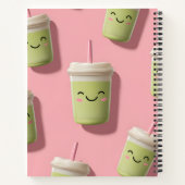 Personalized Cute Kawaii Pastel Smoothie Matcha ノートブック (裏面)