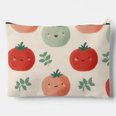 Personalized Cute Kawaii Pastel Tomato Faces  アクセサリーポーチ (裏面)