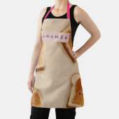 Personalized Cute Kawaii Toast Pattern エプロン (インサイチュ)