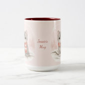 Personalized Cute Kitten Winter Mug ツートーンマグカップ (中央)