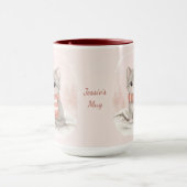 Personalized Cute Kitten Winter Mug マグカップ (中央)