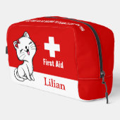 Personalized Cute Kitty First Aid Kit Bag ドップキット (右コーナー)