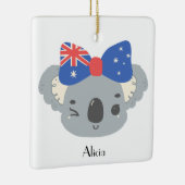 Personalized Cute Koala Baby's 1st Christmas セラミックオーナメント (右)