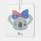 Personalized Cute Koala Baby's 1st Christmas セラミックオーナメント (左)
