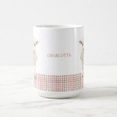 Personalized Cute Lamb Baby Sheep Name Mug コーヒーマグカップ (中央)