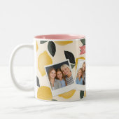 Personalized Cute Lemon Pattern Fresh Summer ツートーンマグカップ (左)