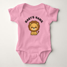 Personalized Cute Lion Baby Bodysuit ベビーボディスーツ