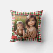 Personalized Cute Little Elf Christmas Photo クッション (裏面)