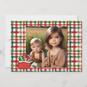 Personalized Cute Little Elf Christmas Photo シーズンカード (裏面)