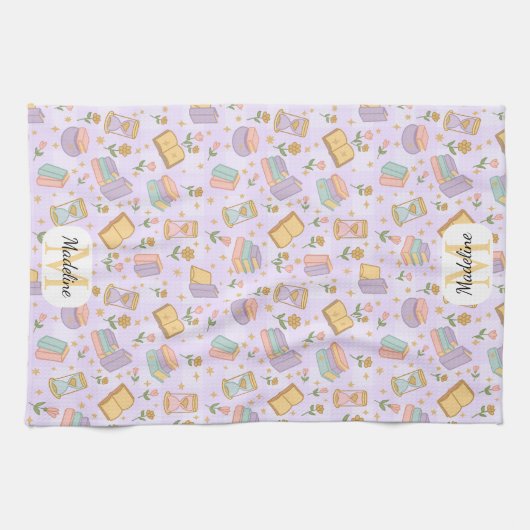 Personalized Cute Magic Monogram Kitchen Towels キッチンタオル (横)