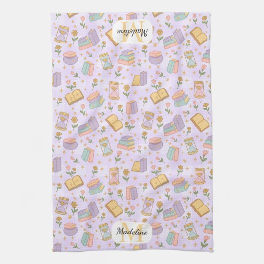 Personalized Cute Magic Monogram Kitchen Towels キッチンタオル (縦)