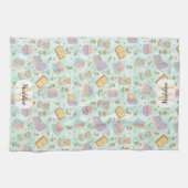 Personalized Cute Magic Monogram Kitchen Towels キッチンタオル (横)