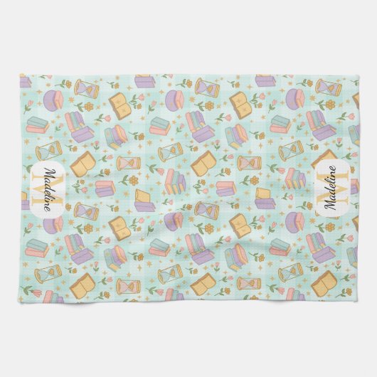 Personalized Cute Magic Monogram Kitchen Towels キッチンタオル (横)