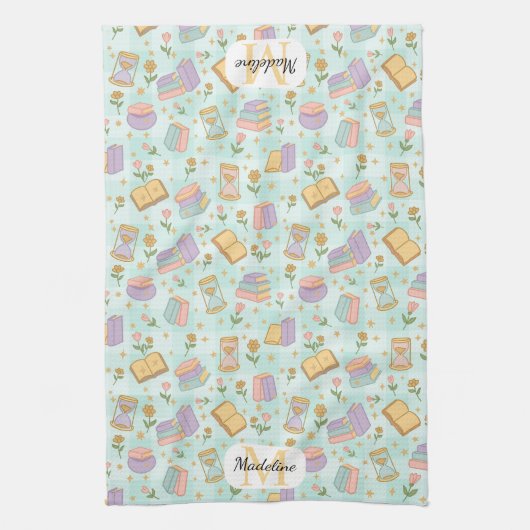 Personalized Cute Magic Monogram Kitchen Towels キッチンタオル (縦)