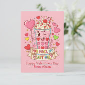 Personalized Cute Milkshake Classroom Valentine (スタンド正面)