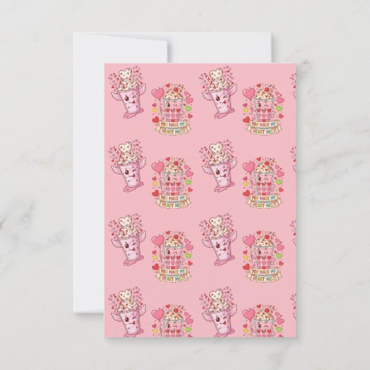 Personalized Cute Milkshake Classroom Valentine (裏面)