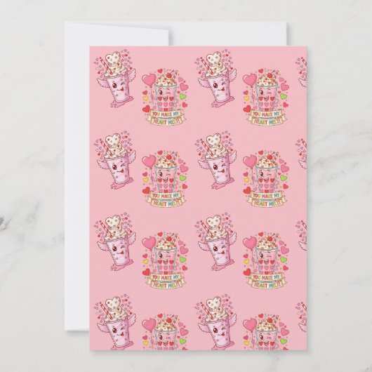 Personalized Cute Milkshake Classroom Valentine (裏面)