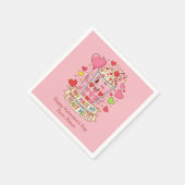 Personalized Cute Milkshake Classroom Valentine スタンダードカクテルナプキン (角)