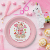 Personalized Cute Milkshake Classroom Valentine ペーパープレート (パーティー)