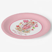 Personalized Cute Milkshake Classroom Valentine ペーパープレート (アングル)