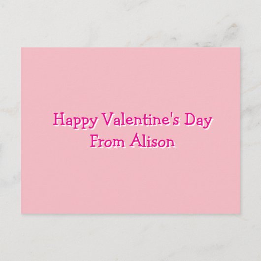 Personalized Cute Milkshake Classroom Valentine ポストカード (裏面)