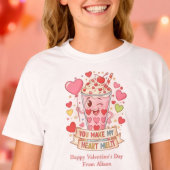 Personalized Cute Milkshake Valentine Tシャツ
