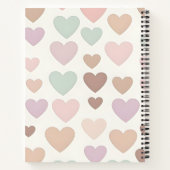 Personalized Cute Minimal Heart Pastel ノートブック (裏面)