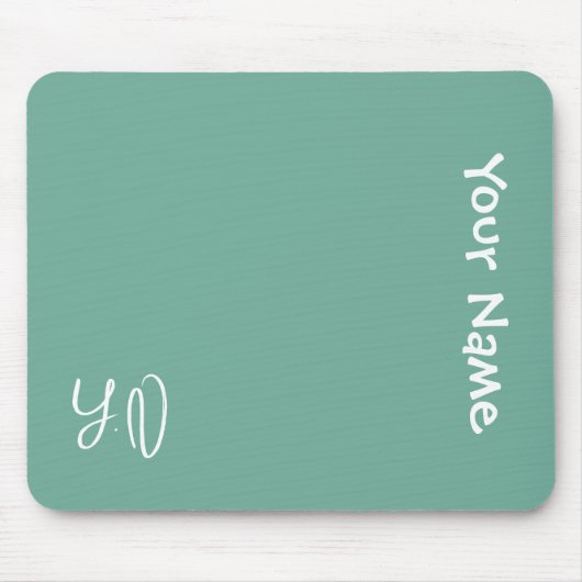 Personalized Cute Mouse Pad – Name & Initials Gift マウスパッド (正面)