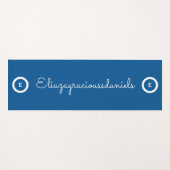 Personalized Cute Name Script And Calligraphy Blue ヨガマット (正面(横))